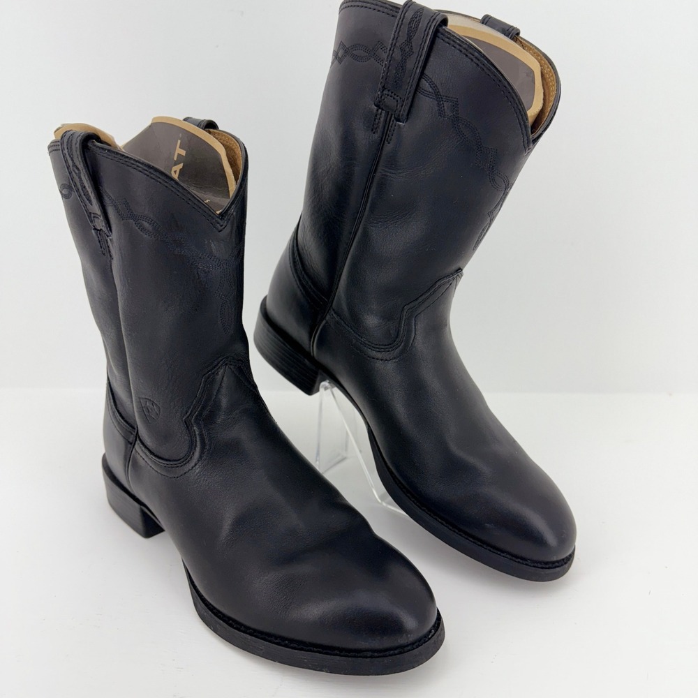 Ariat Mens Heritage Roper Black Leather Western Boots‎ 10002280 Size 11 D